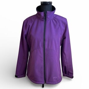 PULSE women’s purple soft shell zip up jacket